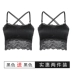 Áo crop top gợi cảm làm đẹp lưng dây đeo vest nữ chống ánh sáng thu thập phần ngắn quấn ngực đồ lót với miếng đệm ngực shop đồ lót Ống