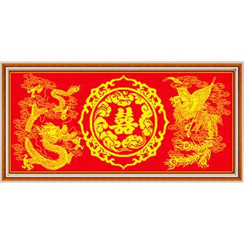 Baixi tu cross stitch ມັງກອນແລະ phoenix chengxiang ຖັກແສ່ວເຕັມ 2025 ຖັກແສ່ວໃຫມ່ embroidery ກະທູ້ wedding ງ່າຍດາຍແລະສະຫງ່າງາມ embroidery newlywed ຫ້ອງ