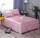 Mùa hè lụa băng mat ren giường bedspread váy ba mảnh vỏ bảo vệ 1.8m 1,5 m 2,0 chống trượt - Váy Petti váy giường khách sạn