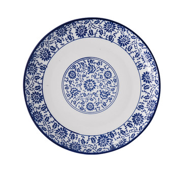 Special plate for chopped pepper fish head steamed fish blue and white plate