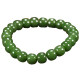 Green attractive Russian spinach green jasper old-type bead bracelet 7*9mm Runyu edge Hetian jade bracelet 26g