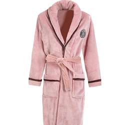 Pajamas, women's winter thickened flannel bathrobes, spring and autumn plus velvet plus length men's couple coral velvet bathrobes