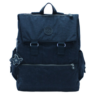 Casual fashion style navy blue nylon backpack