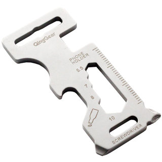 随身EDC口袋工具卡手机托开瓶器扳手螺丝刀户外多功能钥匙圈挂件