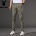 Playboy Quần âu nam mùa xuân Quần mới Bàn chân nam Slim Slim Xu hướng Hàn Quốc Quần nam - 3/4 Jeans 3/4 Jeans