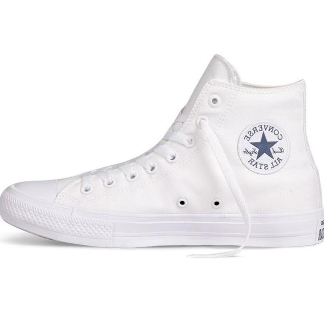 Converse 白色三星标帆布鞋