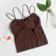 Camisole ống hàng đầu đáy quần lót chống ánh sáng tập hợp ngực với miếng đệm ngực gợi cảm đẹp trở lại có thể được mặc