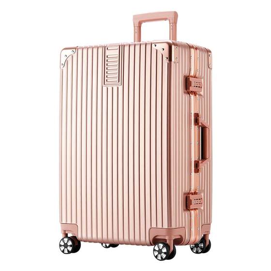 Large tie box universal roller suitcase luggage female knot durable 20 -inch machine password leather box large capacity