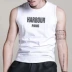Mùa hè nam mỏng phần đầu mồ hôi vest đen trắng không tay chạm đáy áo sơ mi in vest giản dị vai vest nam áo ba lỗ Lót