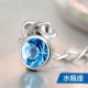 Vòng đeo tay bằng bạc pha lê T400 Vòng tay nữ bạc sterling Hàn Quốc Bộ cá tính đơn giản Phụ kiện Swarovski Chissen vòng thạch anh tóc vàng