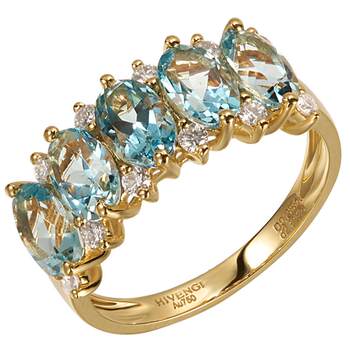 Haifanji jewelry brazilian natural ice aquamarine diamond ring