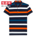 Hengyuanxiang mùa hè mới màu xanh lá cây người đàn ông trung niên của ngắn tay t-shirt cotton polo áo ve áo sọc kinh doanh người đàn ông giản dị của quần áo Polo