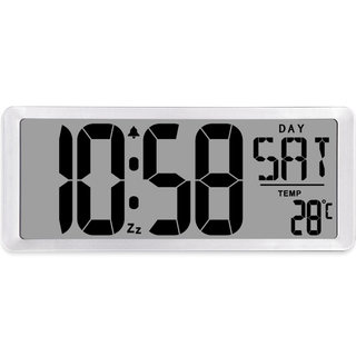Large screen wall clock schedule electronic wall-mounted LCD alarm clock digital home clock bedroom living room simple table clock