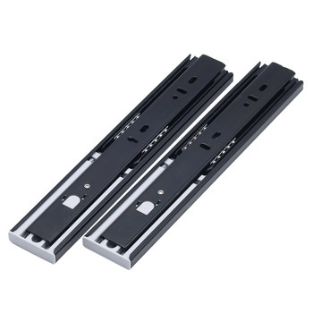Rebound slide ອັດຕະໂນມັດ push-pull drawer track slide guide rail slide three-section rail one-click pop-up without handle