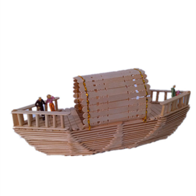 Ice cream stick popsicle stick diy handmade ship tourist boat