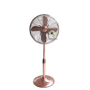 Desk fan metal nostalgic floor fan vertical retro fan European antique electric fan copper-plated fan mechanical