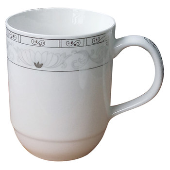 Jingdezhen ຈອກ ceramic ກັບ lid ໂຮງແຮມສີຂາວ porcelain ຊາຈອກຫ້ອງການຕັ້ງ 10 ຈອກກອງປະຊຸມ