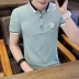 Áo thun nam tay ngắn mùa hè xu hướng cổ áo Hàn Quốc cổ áo sơ mi polo nửa tay 2018 có quần lửng nam áo polo đẹp Polo