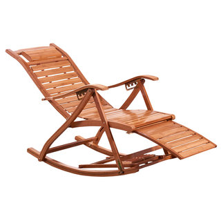Rocking chair reclining chair adult folding lunch break leisure chair summer nap bed balcony leisure elderly chair bamboo chair home