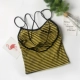 Áo yếm sọc sọc trên cùng Đồ lót dưới cùng chống phát sáng Thu thập khăn ngực với ngực Pad Sexy Cross Beauty Back Summer