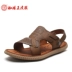 Giày sandal nam đế xuồng 2018 mùa hè mới và dép da ngoài trời Sandal