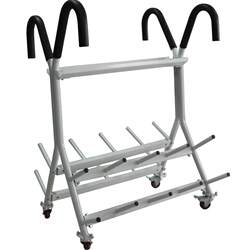 Barbell Plate Rack, Movable Olympic Plate Rack, Dumbbell and Barbell Rack, Olympic Bar Storage Rack, Fitness Equipment Rack