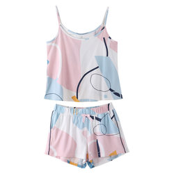 Three-eared Rabbit New Pajamas Women's Summer Suspender Shorts Pajamas Sexy Ladies Home Wear Vest Slit Thin Suit