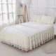 Qiao Ý mùa hè giường váy ren bedspread duy nhất mảnh 1.5m1.8 mét chúa màu xám đối tác màn ngủ váy - Váy Petti