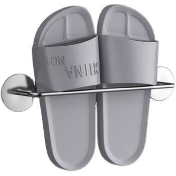 Slipper rack ຫ້ອງນ້ໍາ slipper rack ບໍ່ມີ punching stainless steel wall hanging storage drain rack artifact toilet