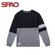 SPAO xuân mới xu hướng thời trang nam áo thun dài tay giản dị SPLW822H41 - Áo phông dài