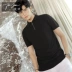 Mùa hè 2018 mới áo thun ngắn tay nam co giãn thoáng khí áo sơ mi POLO top áo len màu liền thân shop bán áo thun nam có cổ Polo