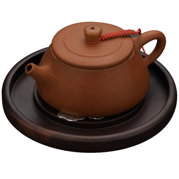 Ebony ໄມ້ແຂງ pot holder base round tea cup coaster ສີມ່ວງ sand teapot pad lotus ຊາ coaster ຊາອຸປະກອນພິທີ