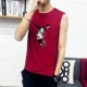 Học sinh nam áo thun không tay chơi bóng rổ cotton vai áo thể thao rộng rãi mồ hôi vest rộng kích thước mỏng vest áo ba lỗ tập gym