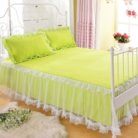 Фруктовая зеленая романтическая юбка для односпальной кровати