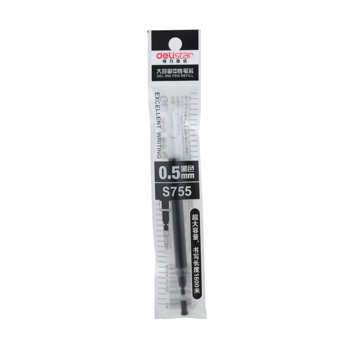 Deli large capacity refill black 0.5