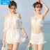 Áo tắm nữ 2018 mới siêu cổ tích ba mảnh nước hoa chia nhỏ váy bảo thủ ngực nhỏ tụ tập bơi spa - Bộ đồ bơi hai mảnh 	bikini 2 mảnh màu xanh Bộ đồ bơi hai mảnh