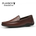 Giày Playboy giày da đậu Hà Lan Giày mùa đông bộ thời trang chân giày Anh giày đế thấp Giày lười nam giày lười thể thao nam Giày thấp