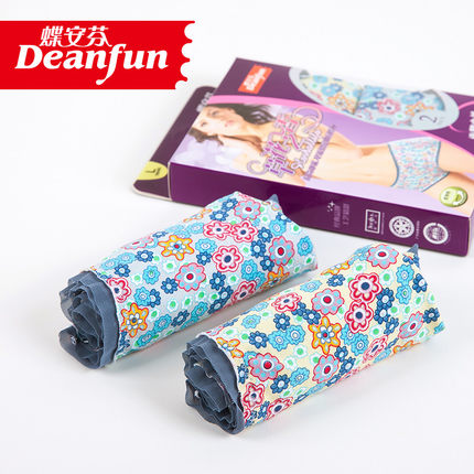 Deanfun bướm Amfin 2 cặp đồ lót womens bông in edilean phẳng góc quần bình dị thoải mái bình thường thở.