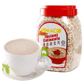 Malaysian Imported Sumago Instant Pure Oatmeal Breakfast Meal Replacement Drink, No-Cook Whole Grain, 1000g Canned