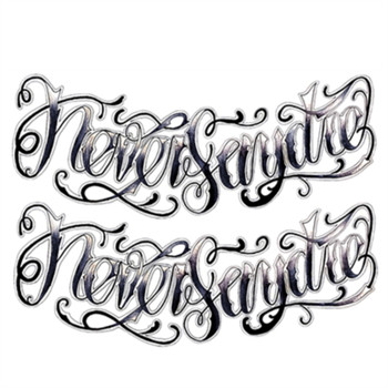 Flower-Armed Girl Tattoo L3 Chest Letter Waterproof Tattoo Sticker Translation:Yong Is Not Scattered