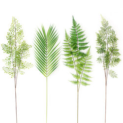 Simulated Green Leaf Persian Fern, Realistic Touch, Artificial Plant Props, Stairwell Window Decoration, Fake Leaf Green Plant Wall Landscaping