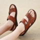 Giày sandal nam đế xuồng thoáng khí mùa hè giày nam 2018 mới đi làm hai giày chống trượt cha dép và dép