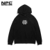 Thời trang đường phố NPC Pan Yibai với cùng kiểu áo len in họa tiết nam và nữ hoodie màu be Áo len