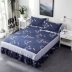 Bộ đồ giường bằng vải cotton đơn chiếc giường đặt bộ đồ trải giường bằng vải nệm nệm bảo vệ 1,5m / 1,8 m drap giường có viền Váy Petti