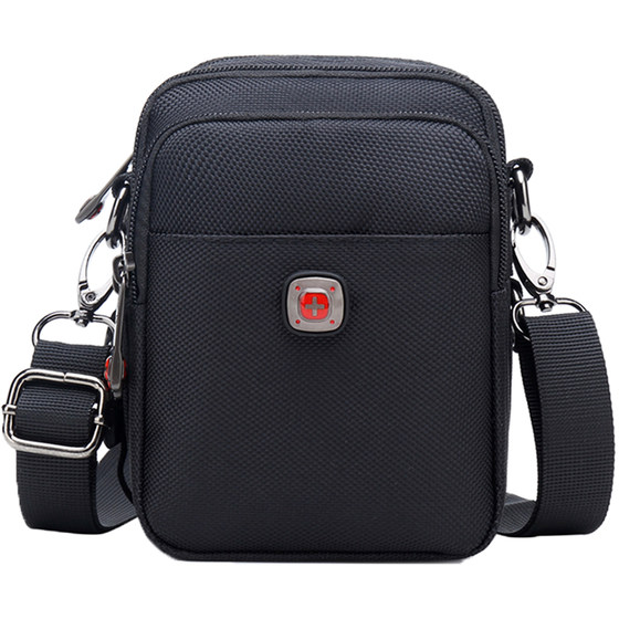 Swiss Army Knife Shoulder Bag Men's Oxford cloth multi -function mobile phone pocket canvas casual Korean version of the tide backpack