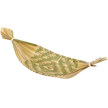 Bamboo fruit tray triangular desktop storage bamboo basket