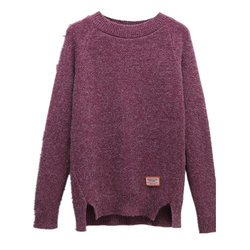 ພາກຮຽນ spring ແລະດູໃບໄມ້ລົ່ນ Tops ແມ່ຍິງອາຍຸກາງຂອງແມ່ຍິງ Knitted Bottoming Shirt ສັ້ນຂອງແມ່ຍິງ Sweater Pullover Loose Knitted Sweater Plus Velvet
