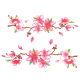 Flower Arm Girl TATTOO D113 Cherry Blossom Flower Petals Beautiful Shoulder Collarbone Tattoo Stickers One Piece Two