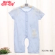 恩 Yêu bé jumpsuit ngắn tay mùa hè mỏng phần cotton sơ sinh romper bé romper quần áo bé gái mùa hè - Áo liền quần