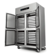tủ đông gia đình STCD-PD284 bếp đôi cửa chảo bốn cánh tủ lạnh nướng không khí làm lạnh đông lạnh chèn bột đông lạnh tủ đông 100 lít